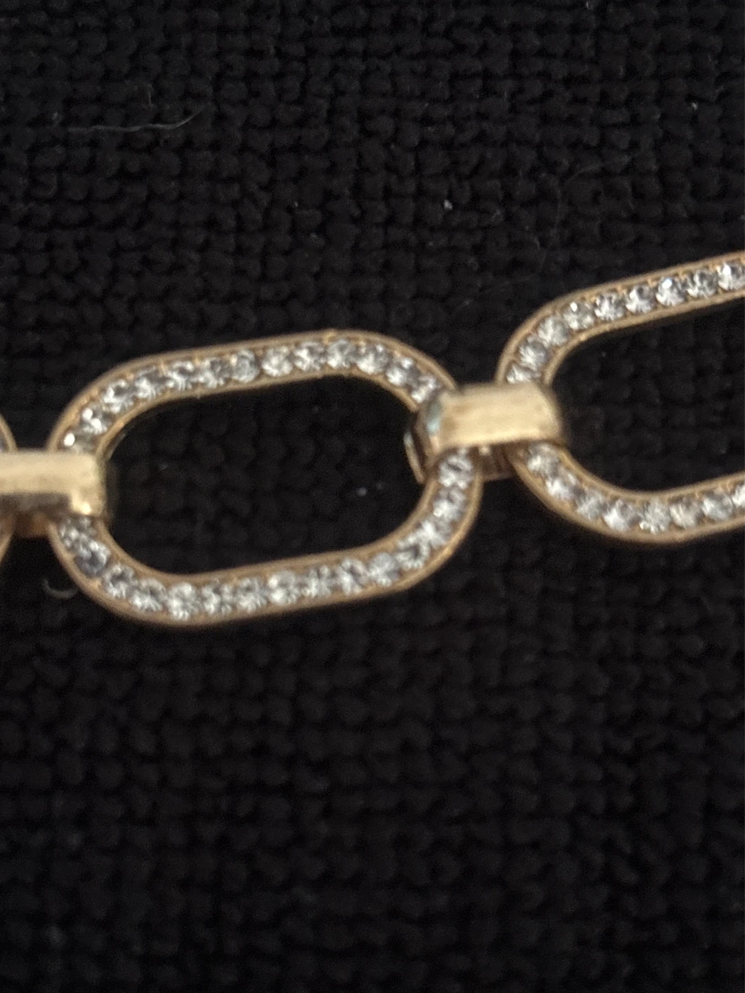 New Gold Chain Necklace with Rhinestone Accents - photo 3