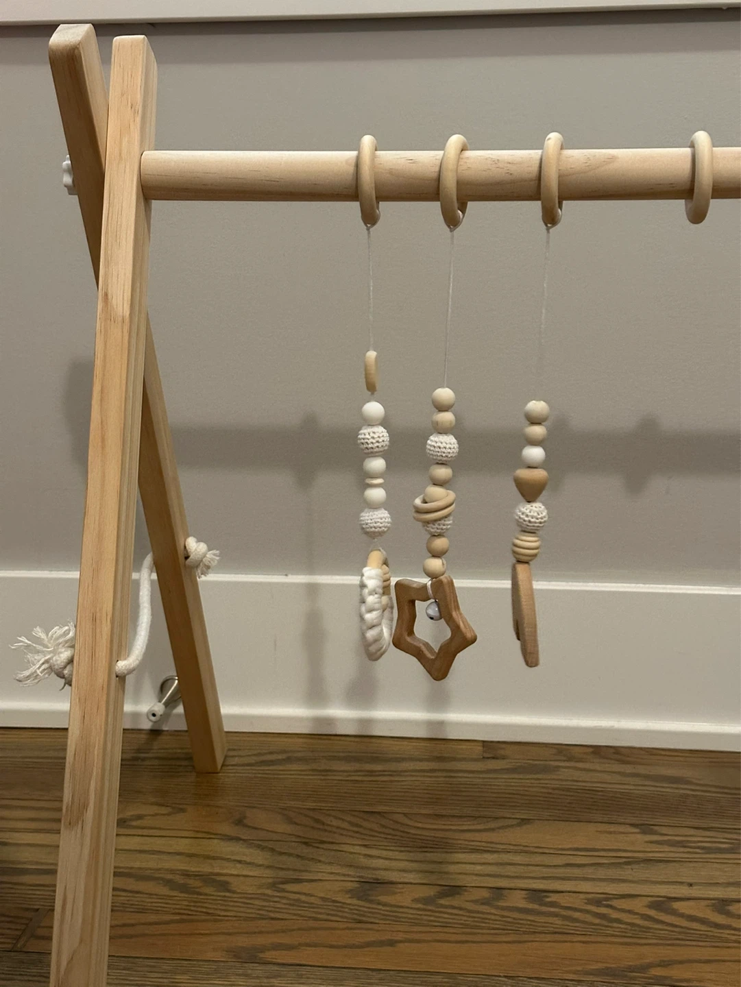 Wooden Baby Play Gym with Hanging Toys - photo 2