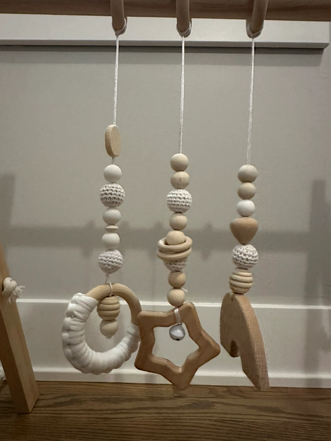 Wooden Baby Play Gym with Hanging Toys - photo 3