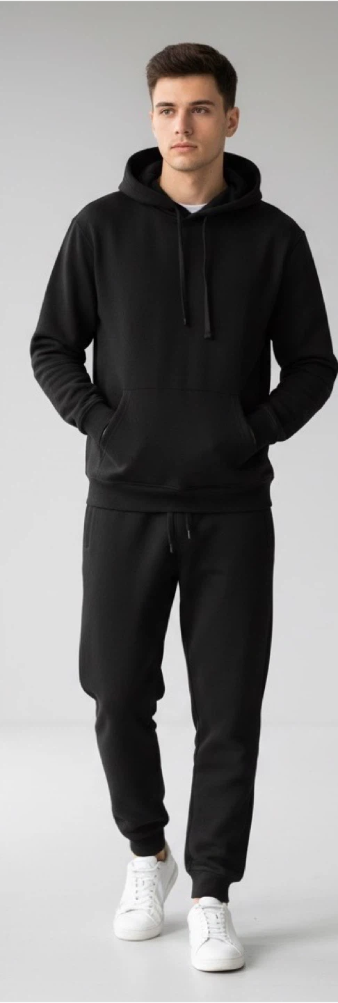 $50 High quality 2 piece set *Black Hoodie and Sweatpants Set - photo 2