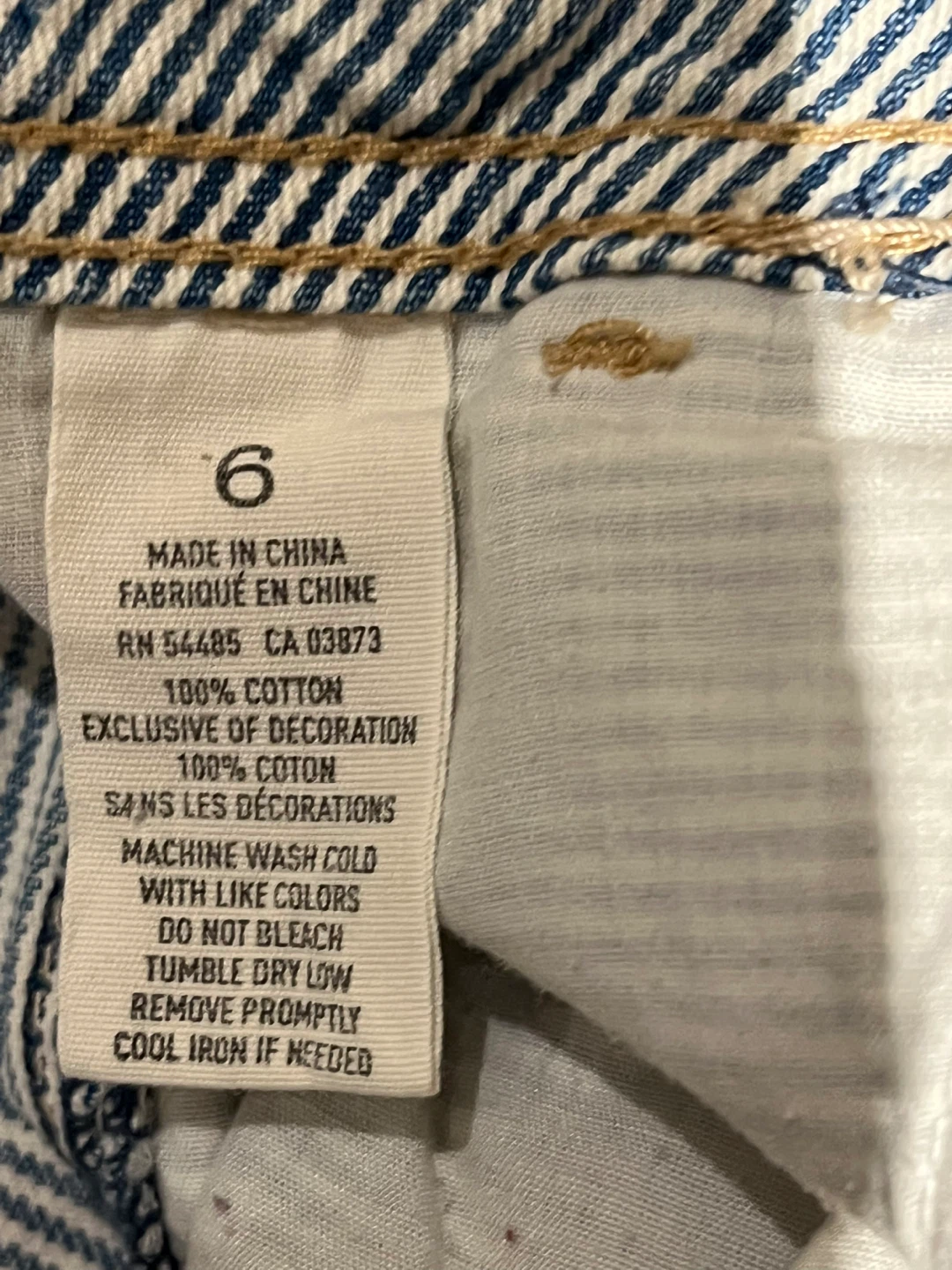 American Eagle Striped Denim Skirt Size 6 - photo 4