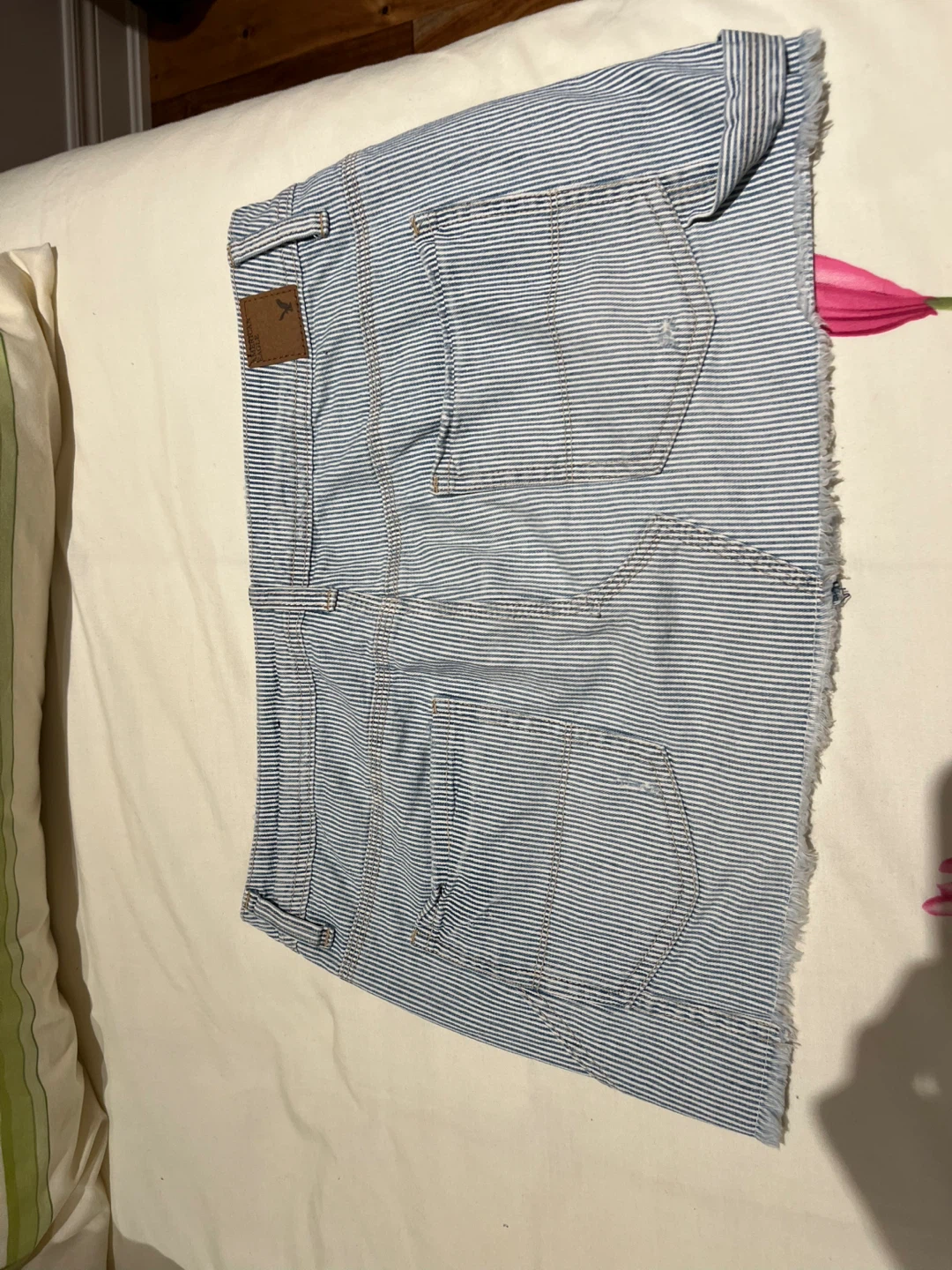 American Eagle Striped Denim Skirt Size 6 - photo 3