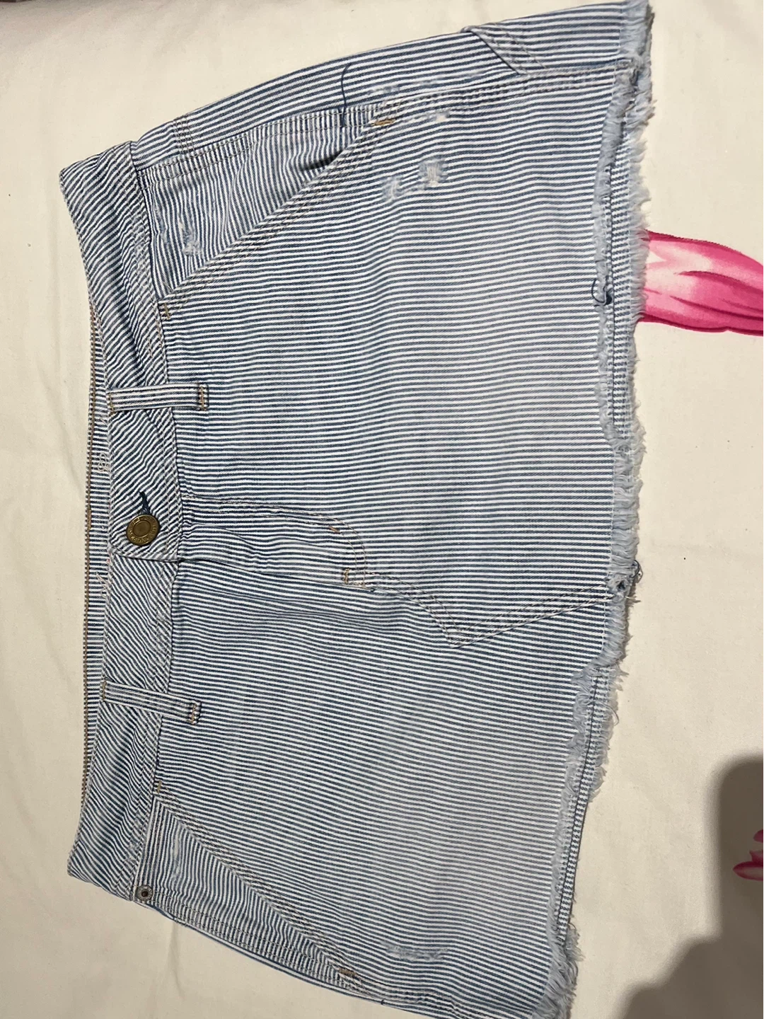 American Eagle Striped Denim Skirt Size 6