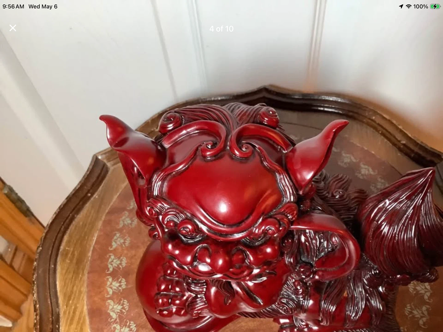 Vt Chinese Foo/Dragon/Feng Shui Dog Maroon Red 🐞 - photo 4