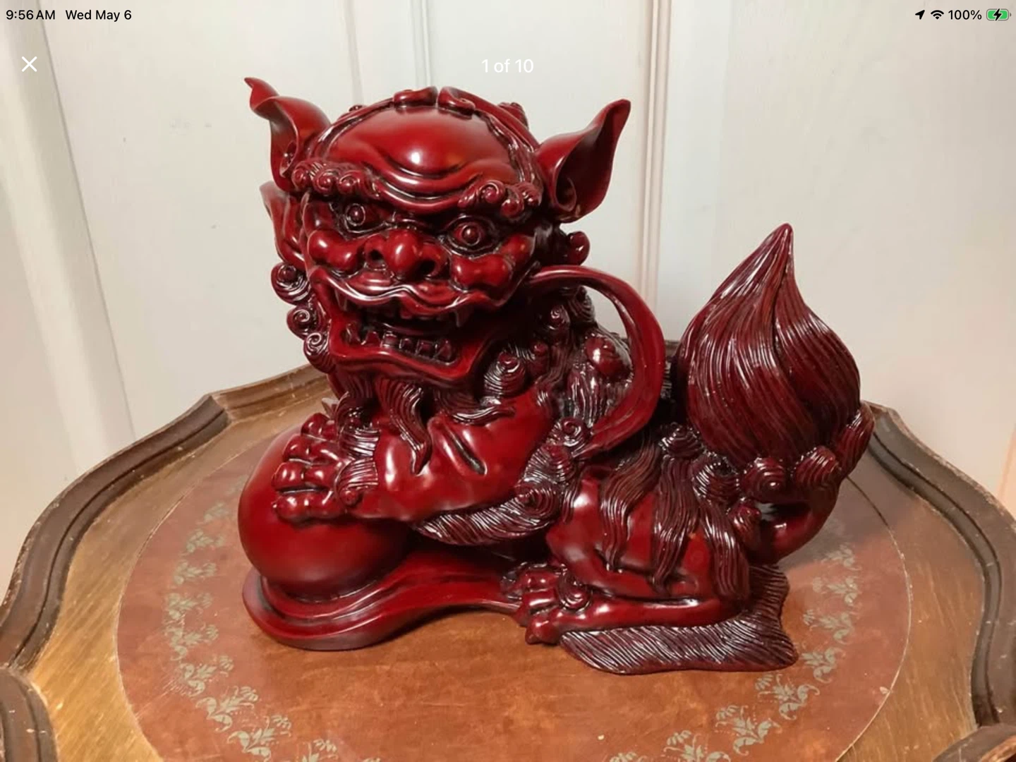 Vt Chinese Foo/Dragon/Feng Shui Dog Maroon Red 🐞