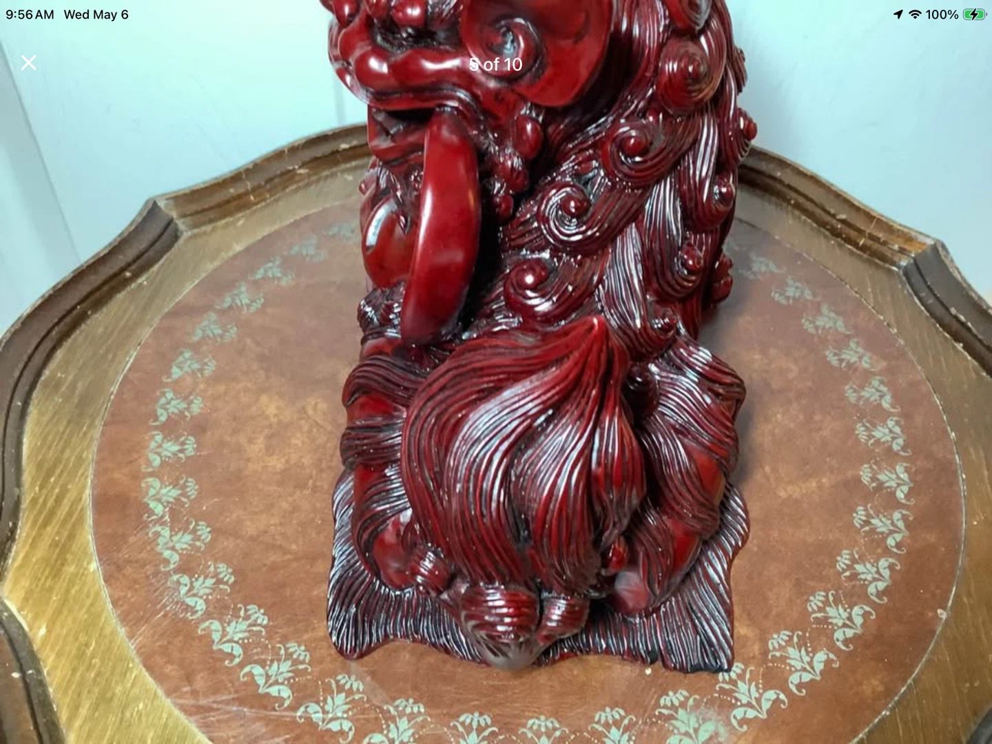 Vt Chinese Foo/Dragon/Feng Shui Dog Maroon Red 🐞 - photo 5