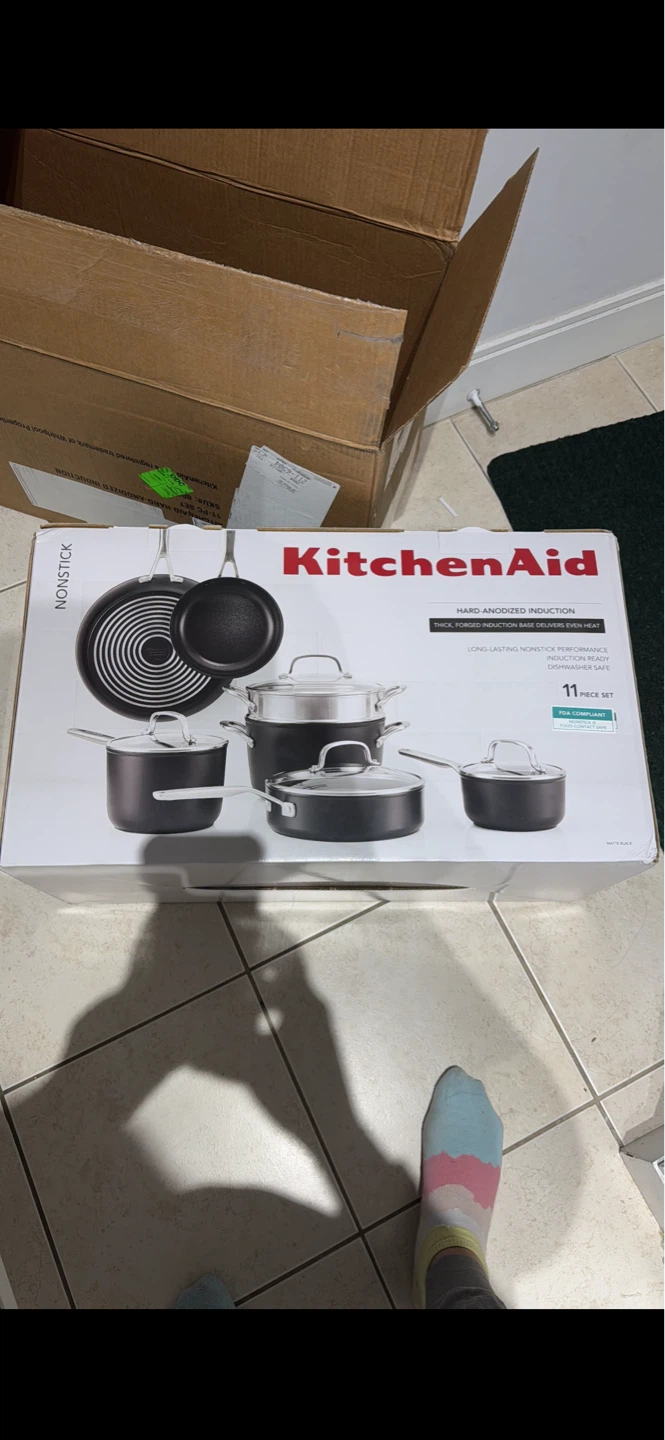 KitchenAid 11 Piece Hard-Anodized Induction Cookware Set