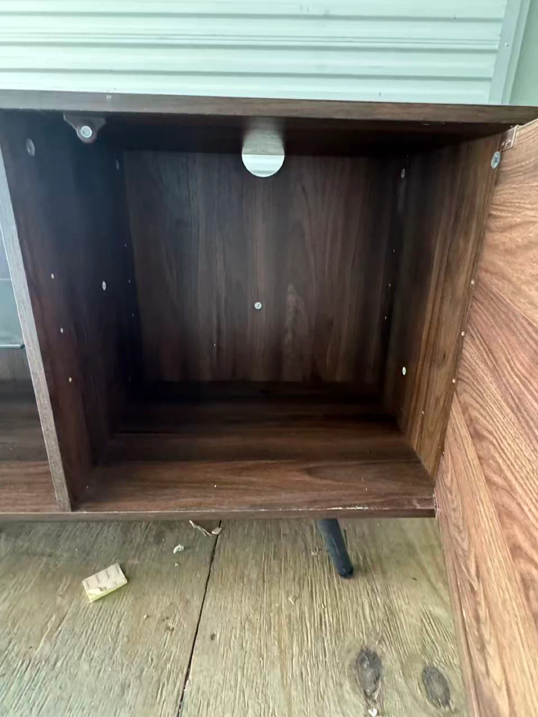 Dark Wood TV Stand with Cabinet Doors - photo 5