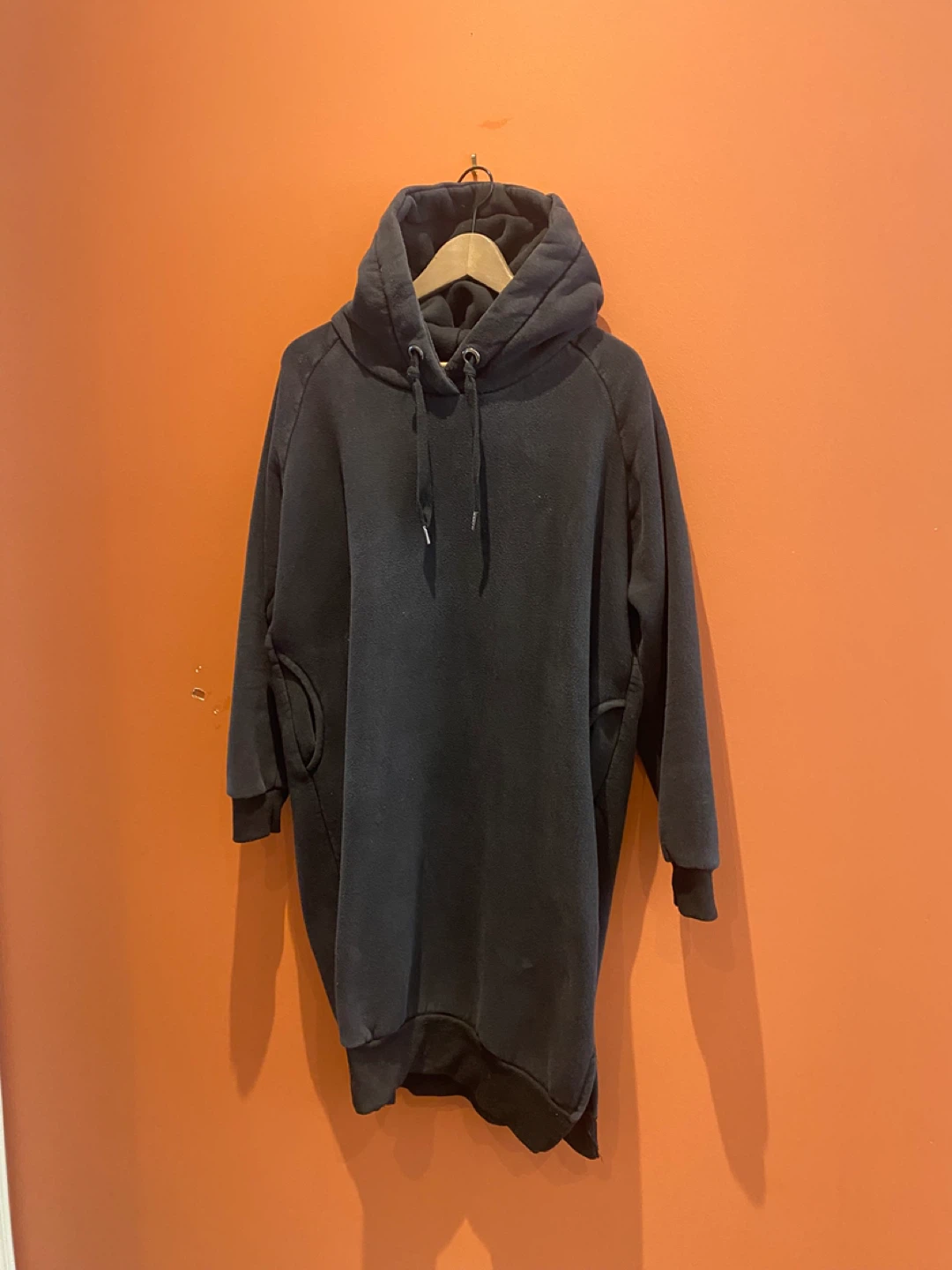 Black Oversized Hoodie Dress