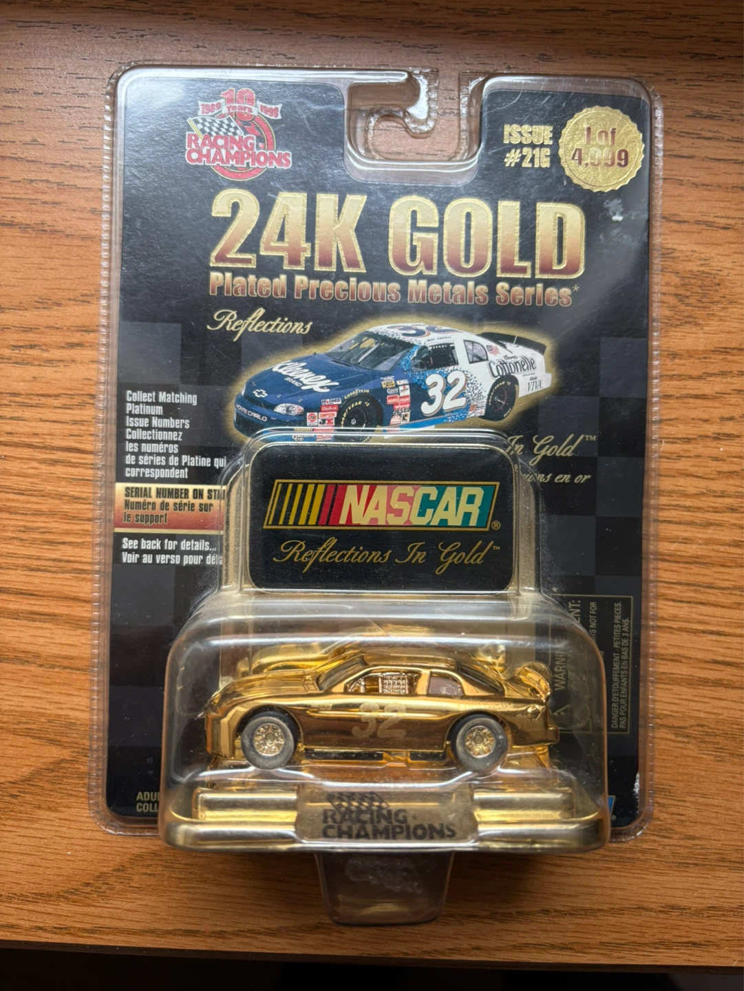 Racing Champions 24K Gold Plated NASCAR Reflections Car