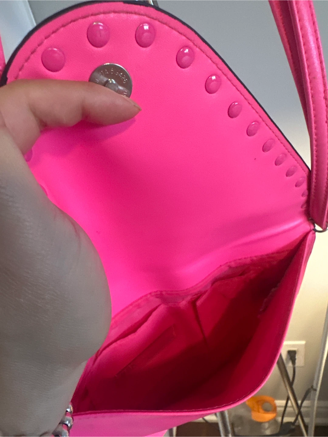 Pink Clutch/Crossbody Bag with Studs - photo 2