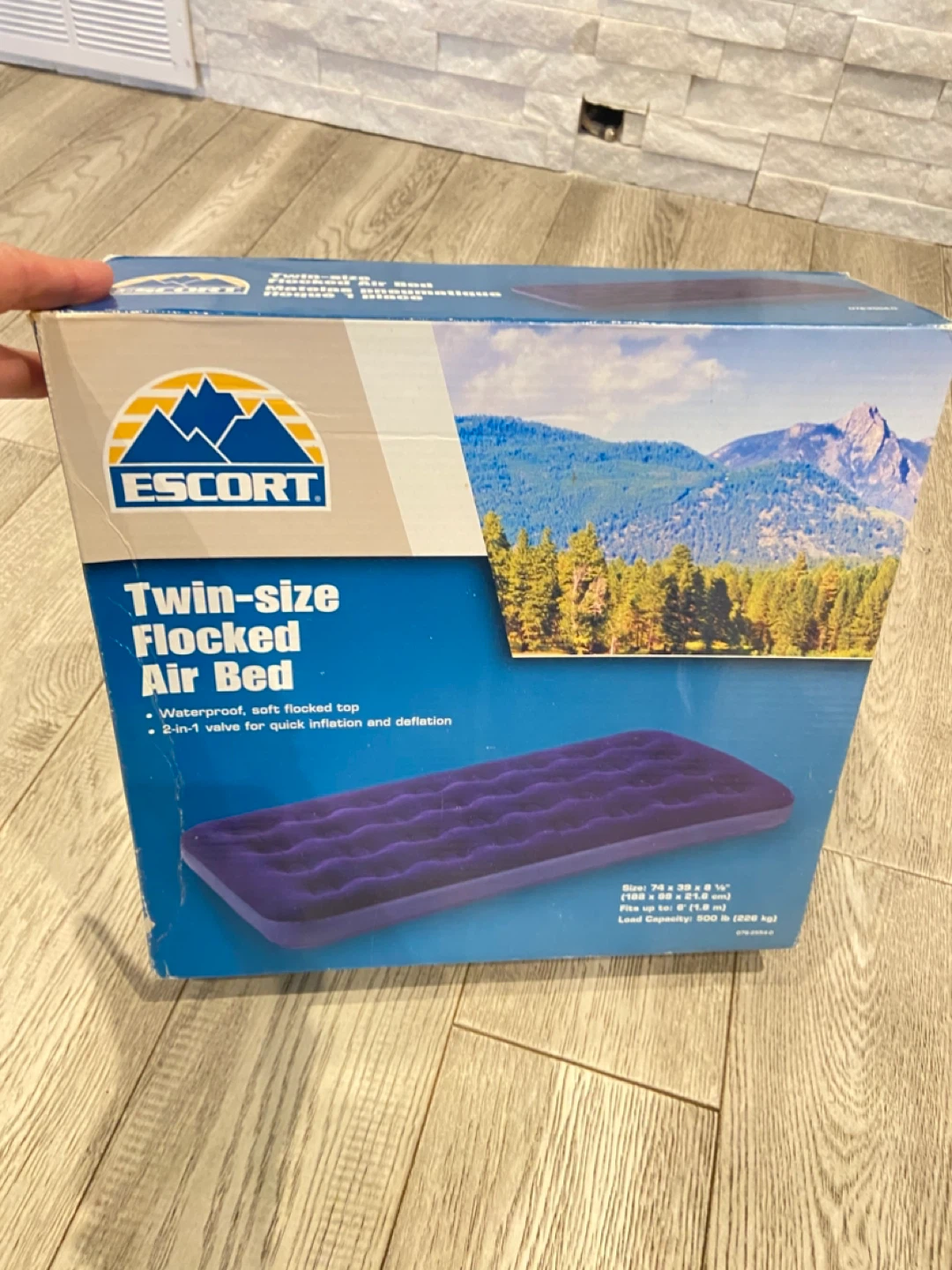 Escort Twin-Size Flocked Air Bed