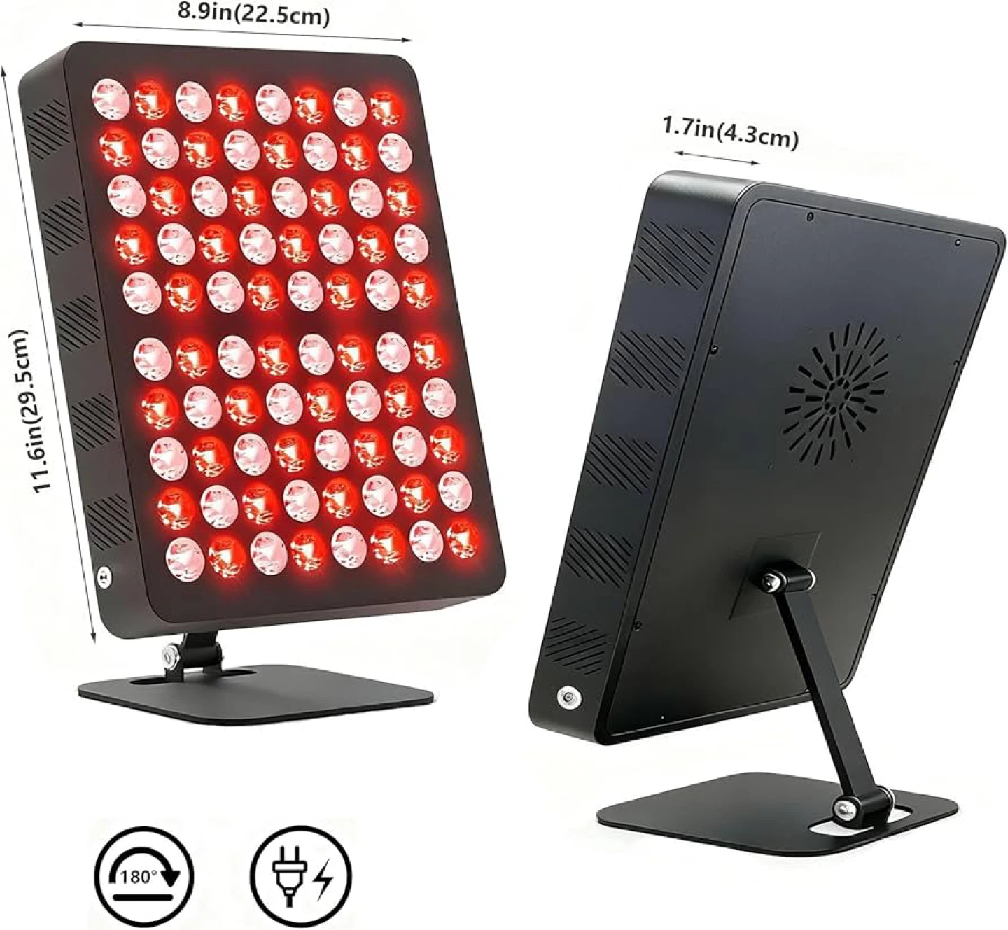 Red Light Therapy Panel - 80 LED, 660nm & 850nm Wavelengths