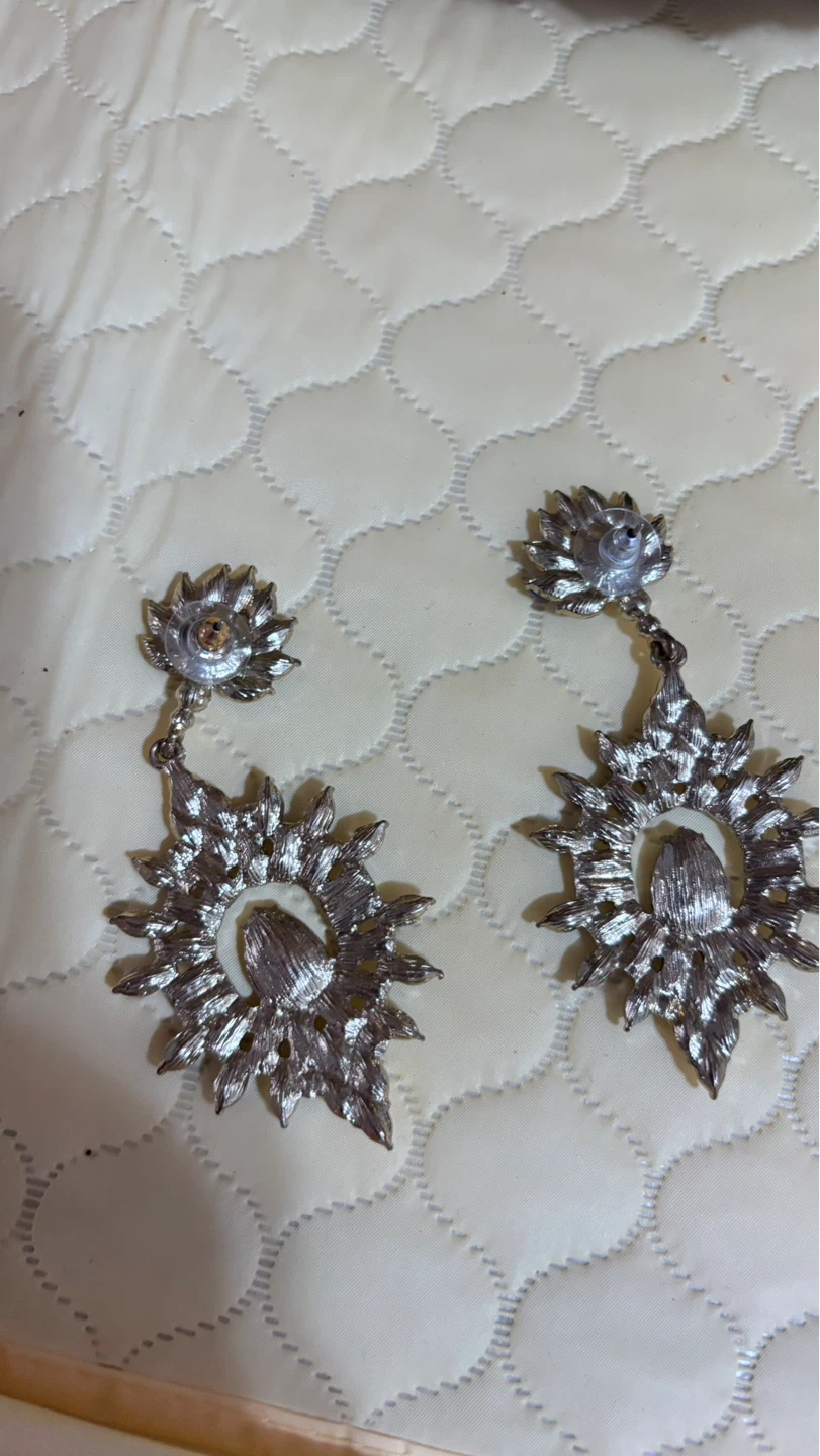 Blue and White Statement Earrings - photo 2