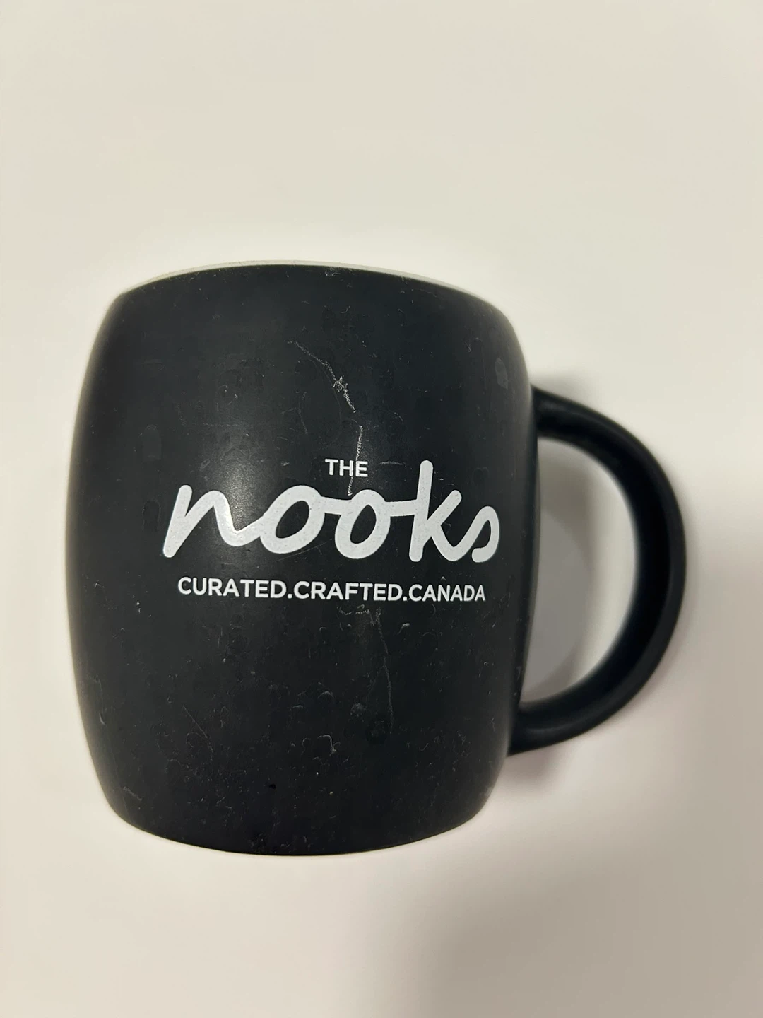 Preowned The Nooks Mug Canadian Black small local biz cup