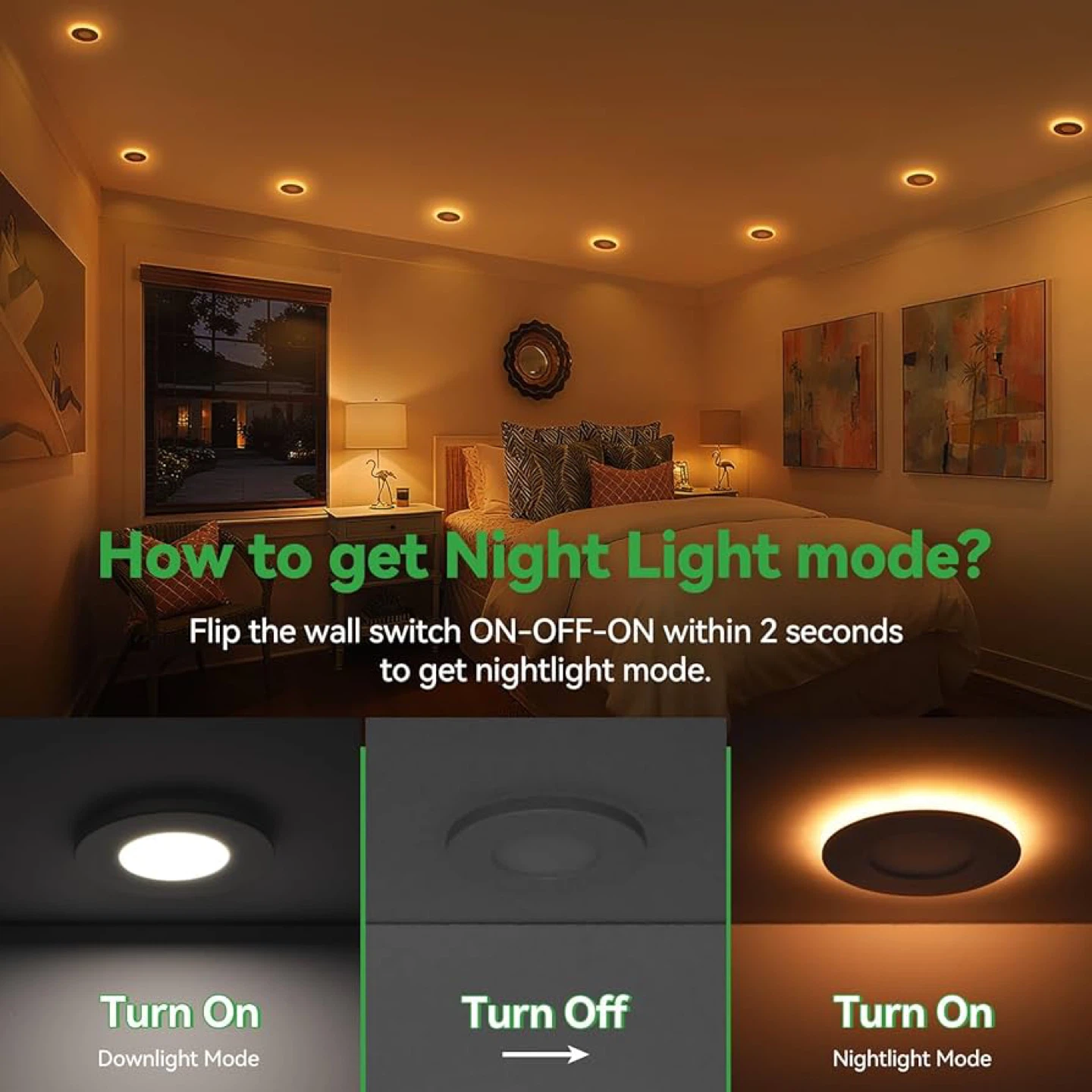 12 Pack 3” LED Downlights with Night Light Mode - photo 3