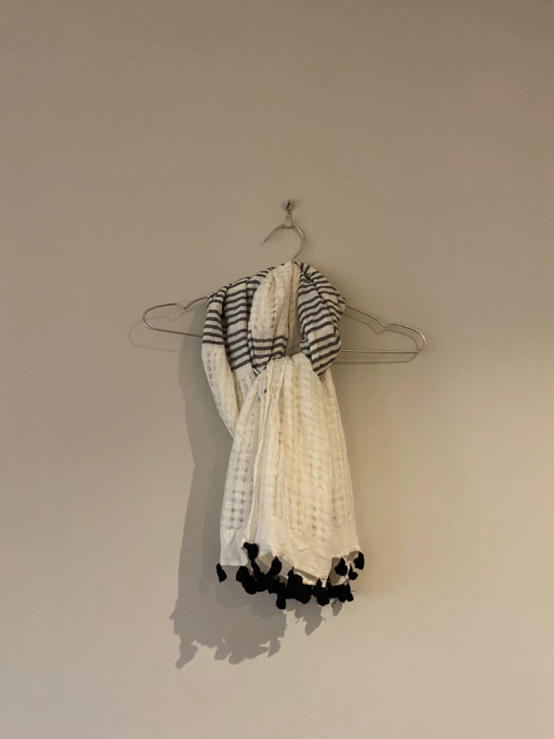 Striped Scarf with Tassels