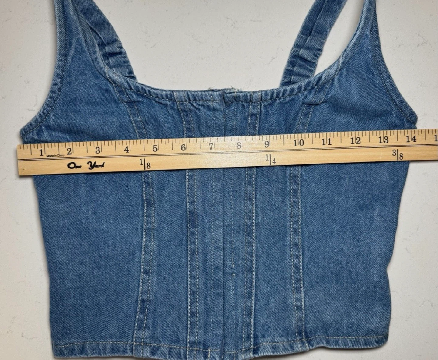 Y2K Lone Star - Denim Corset Top Size S - photo 5