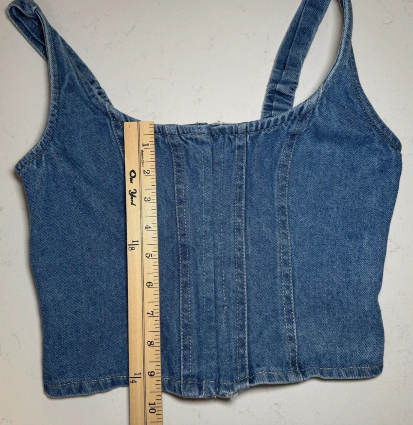 Y2K Lone Star - Denim Corset Top Size S - photo 4