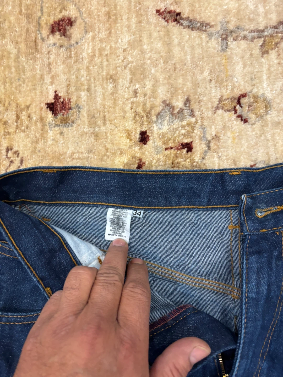 Dark Wash Denim Carpenter Shorts - Size 34 - photo 5