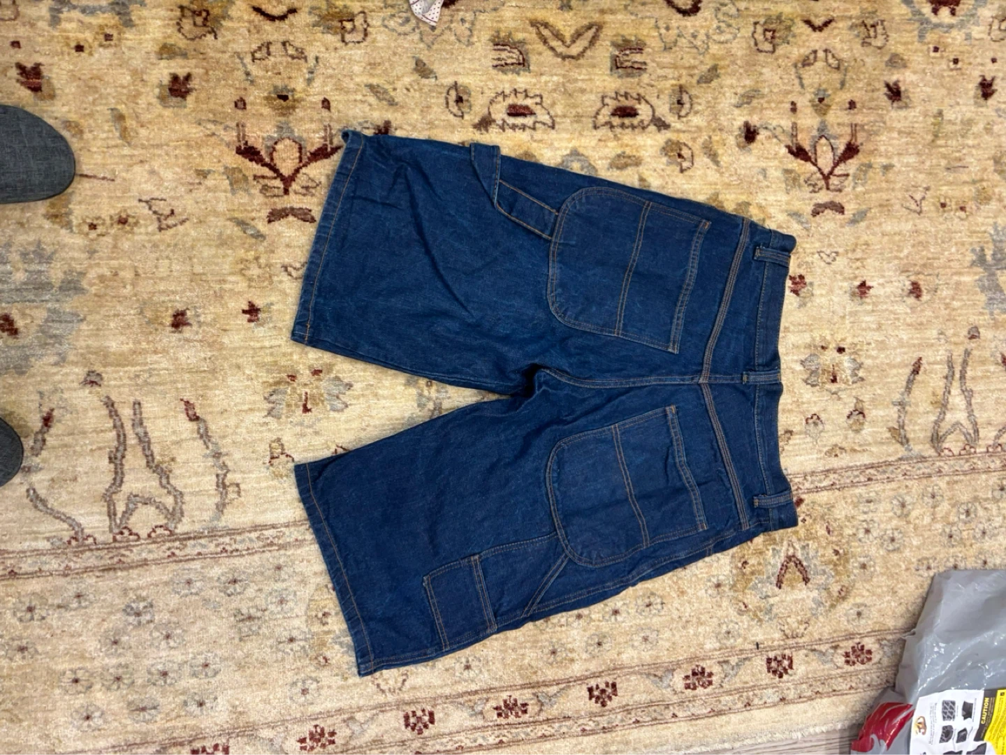 Dark Wash Denim Carpenter Shorts - Size 34 - photo 2
