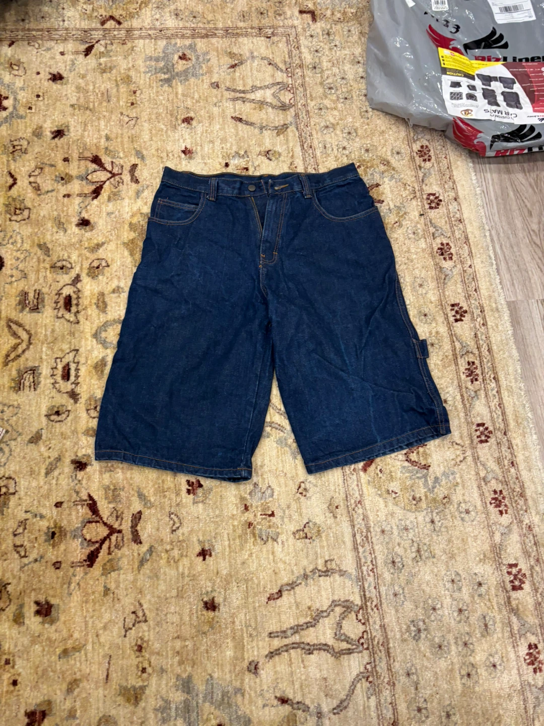 Dark Wash Denim Carpenter Shorts - Size 34