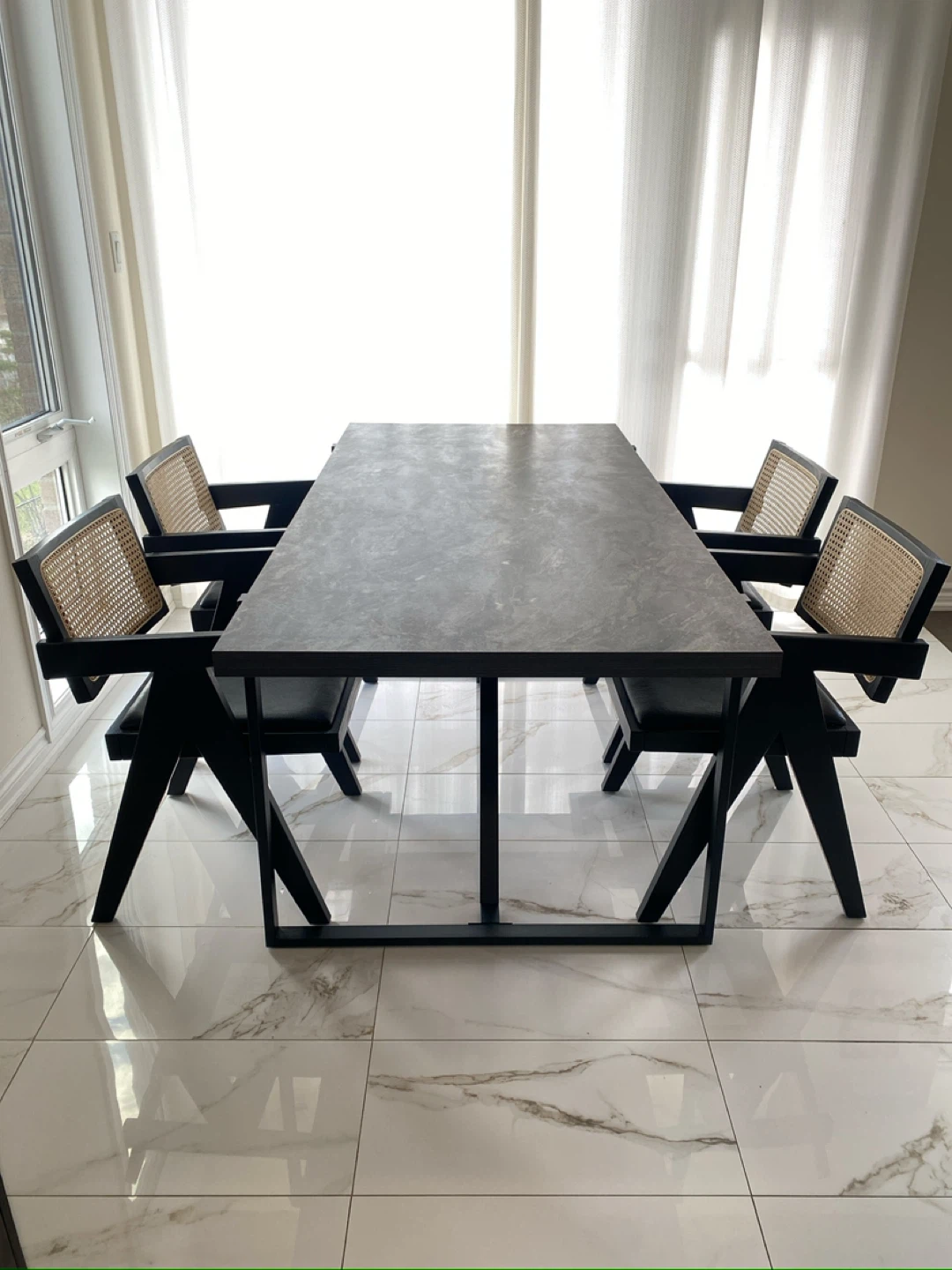 Dining Table and Four Chairs Set - photo 2