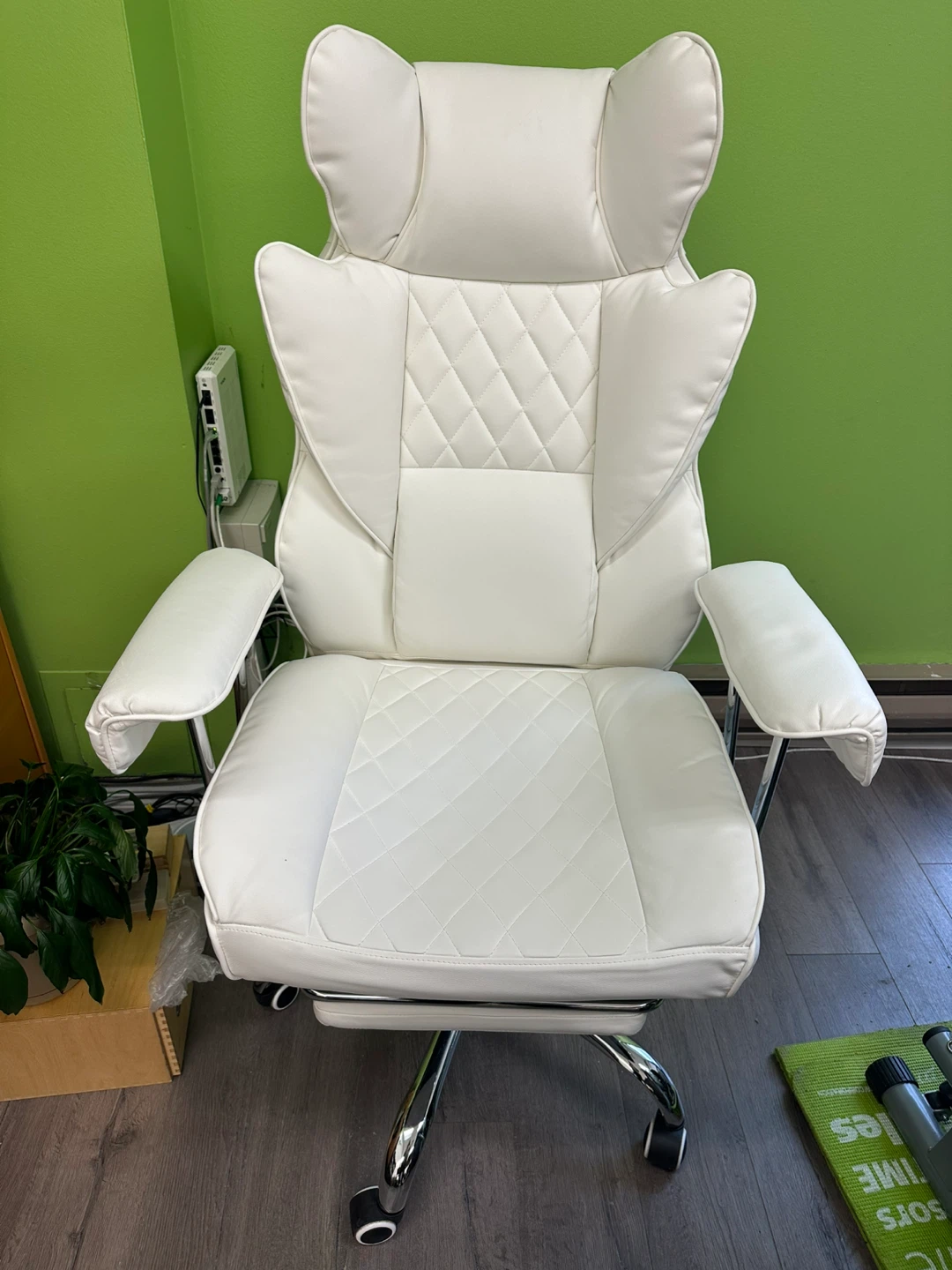 GTRACING White PU Leather Gaming Chair