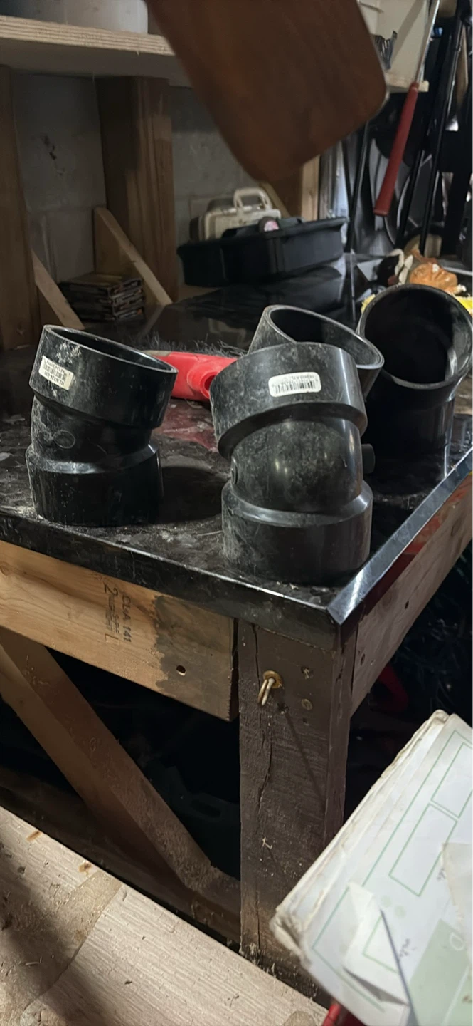 3” 45 degree black pvc connectors (x4)