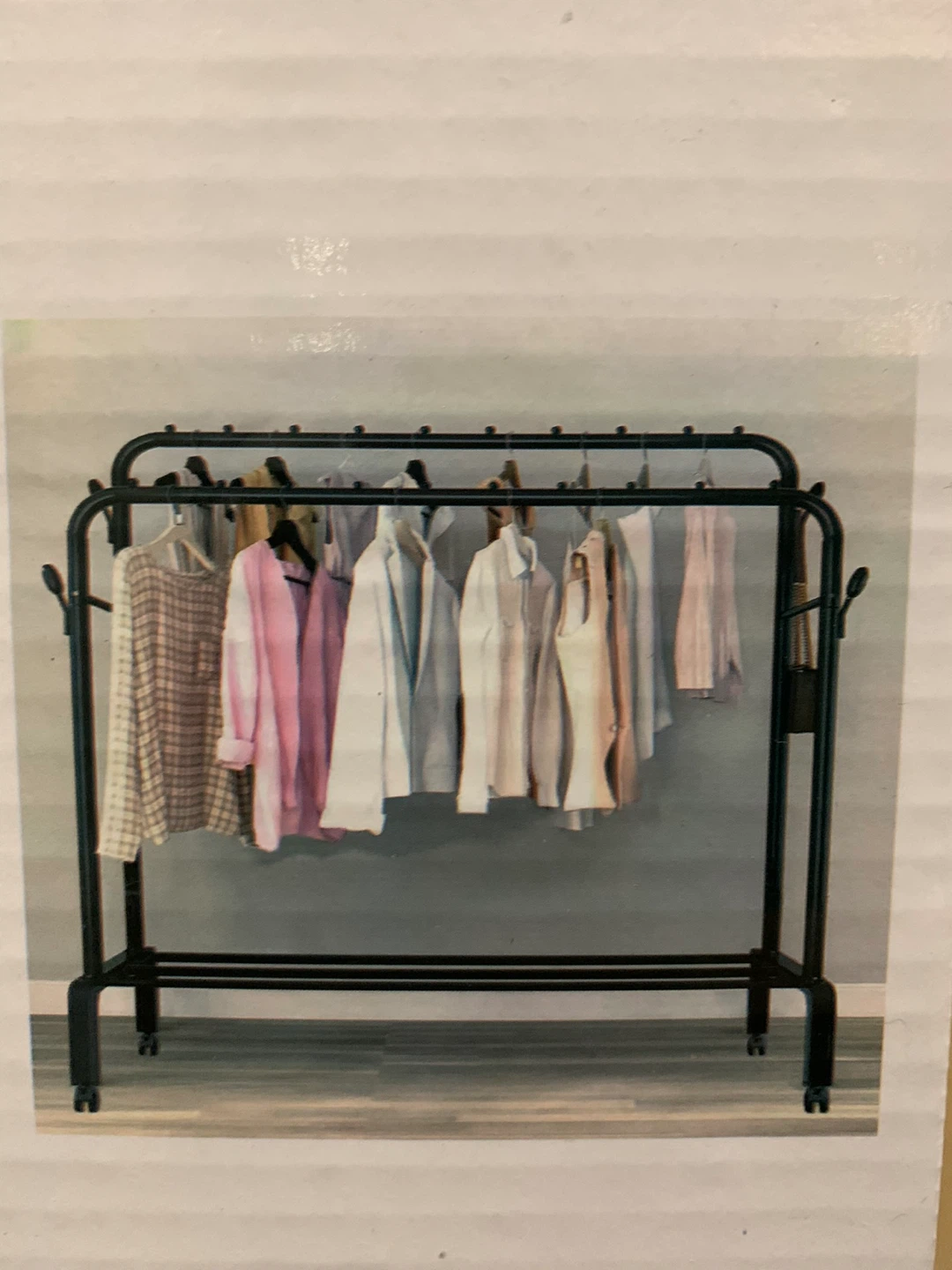 Standing Clothes Rack White - photo 2