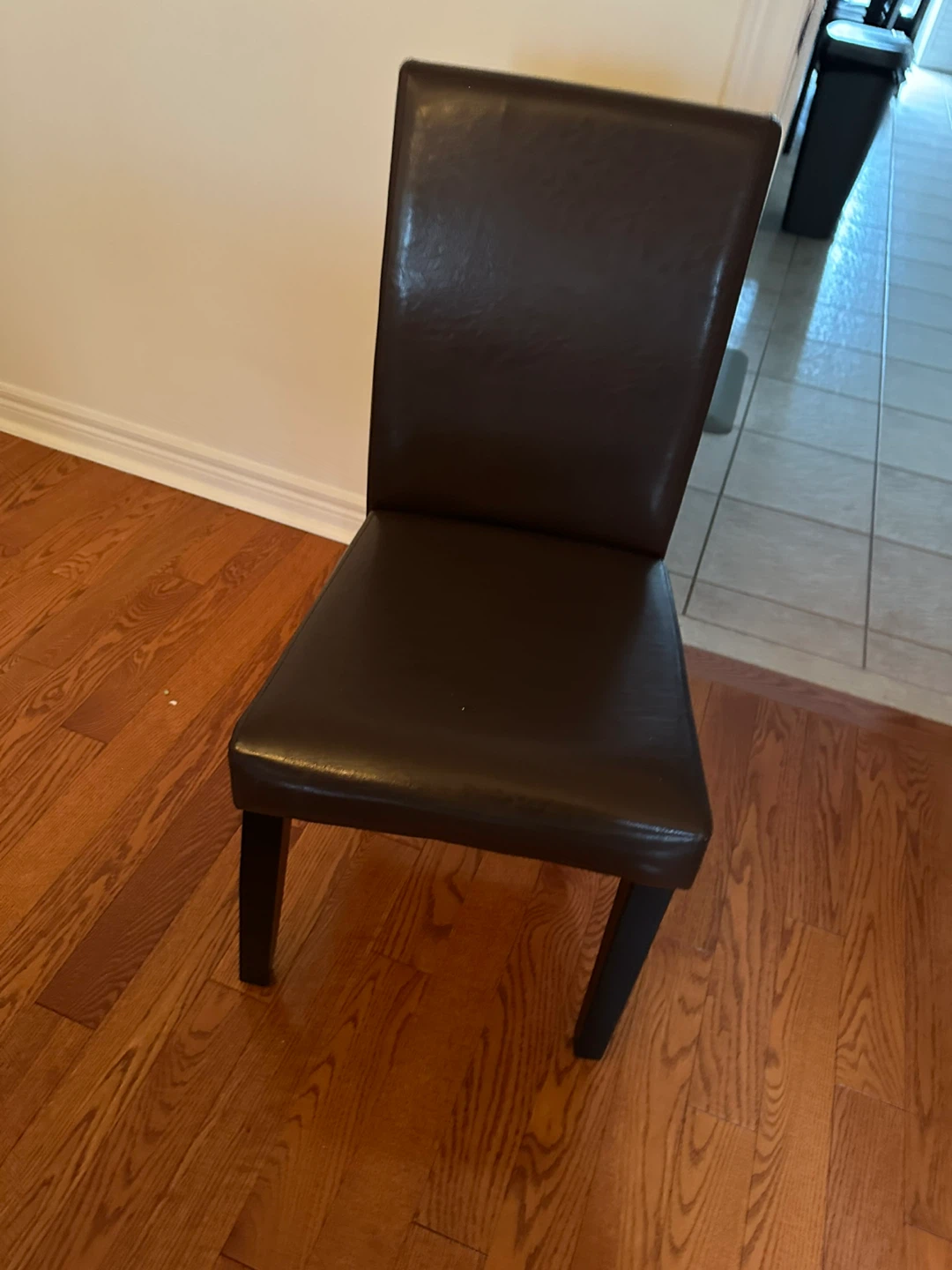 Extendable Dark Brown Dining Table with Chairs - photo 4