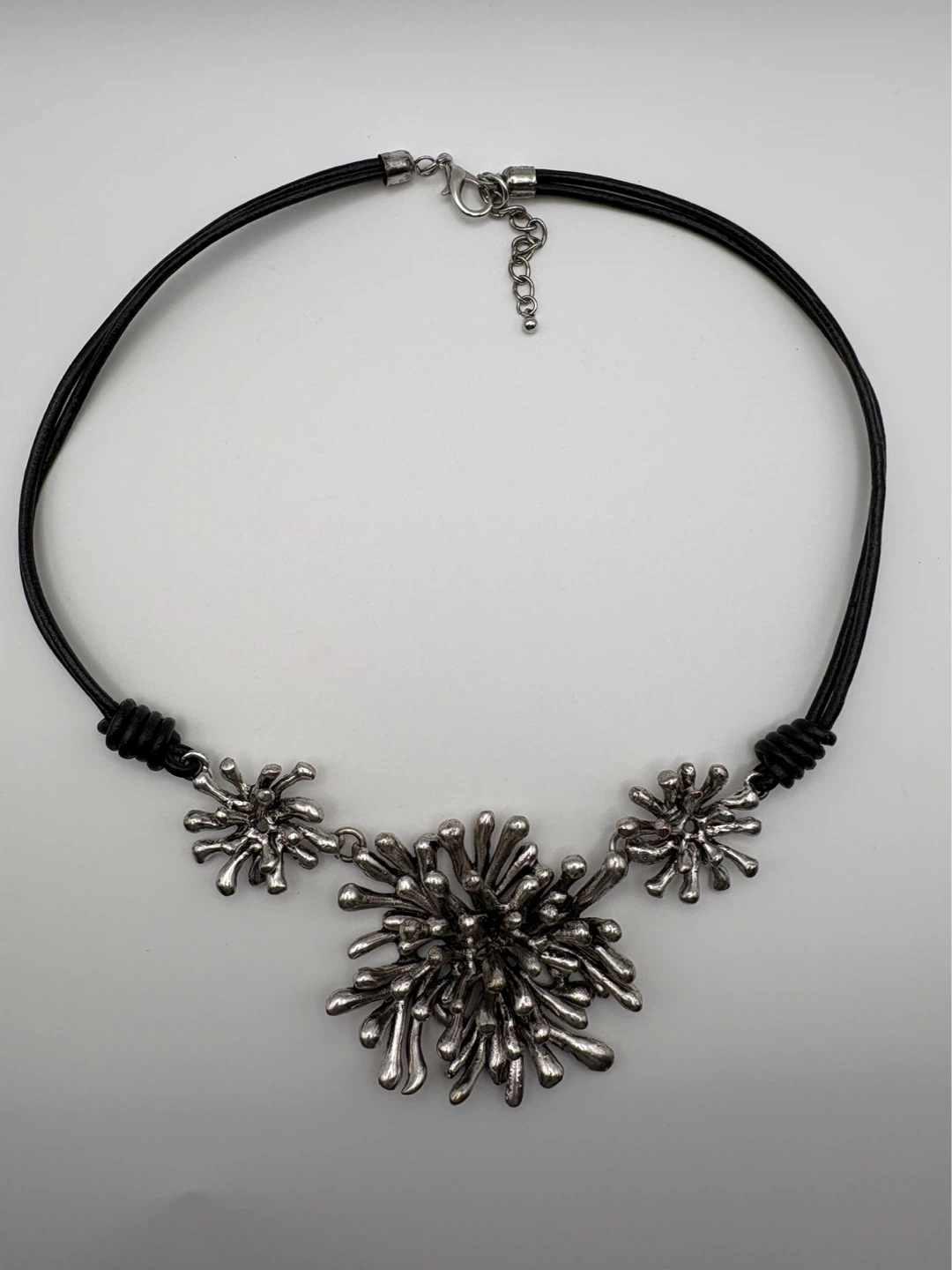 Silver Abstract Pendant Necklace - photo 4
