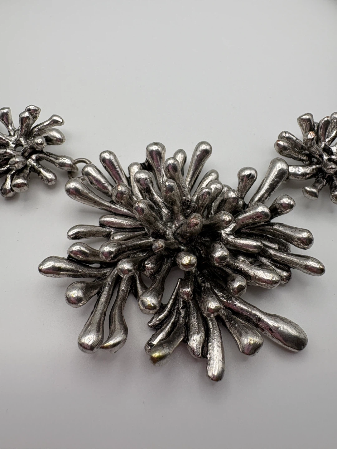 Silver Abstract Pendant Necklace