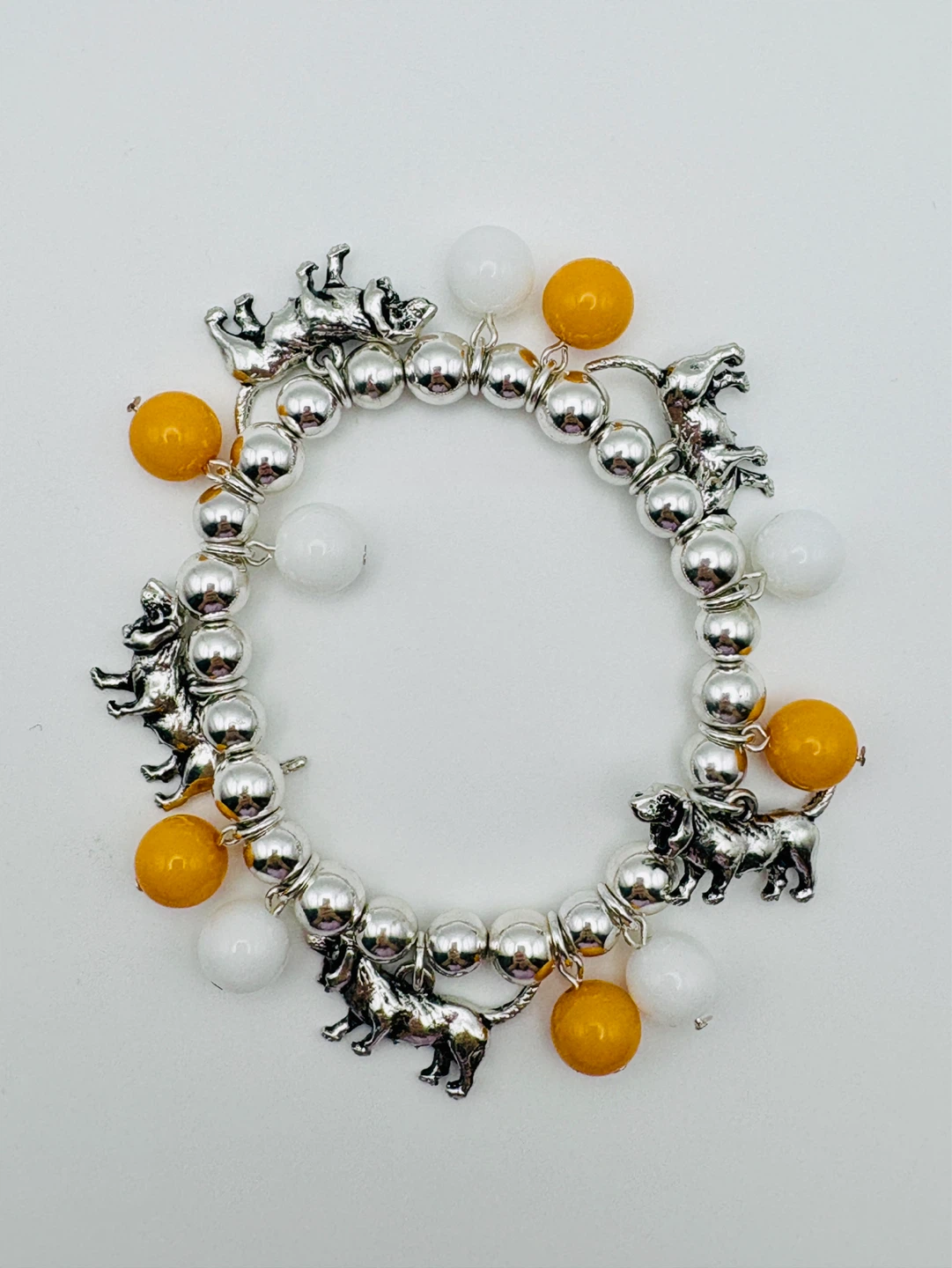 Stretch Bracelet with Dog Charms and Beads - photo 5