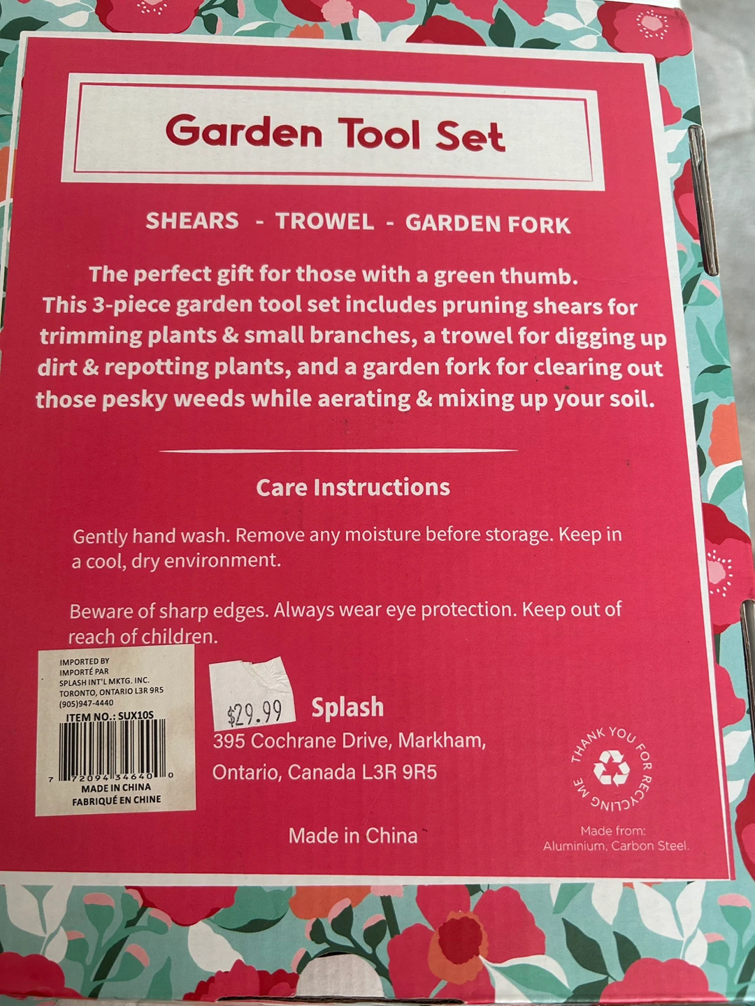 Splash Garden Tool Set , new - photo 5