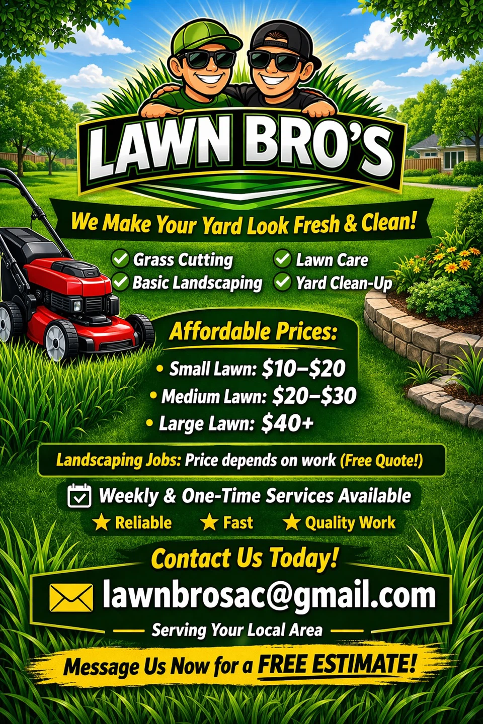 Lawn care service and landscaping services