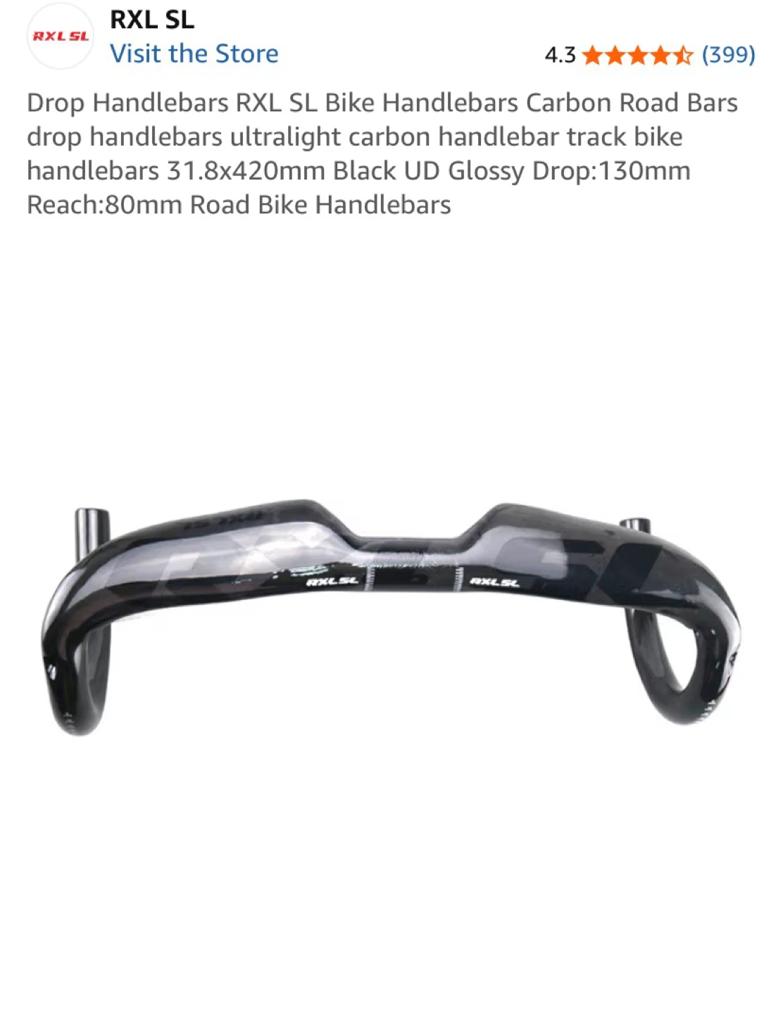 RXL SL Carbon Road Bike Handlebars 31.8x420mm - photo 3