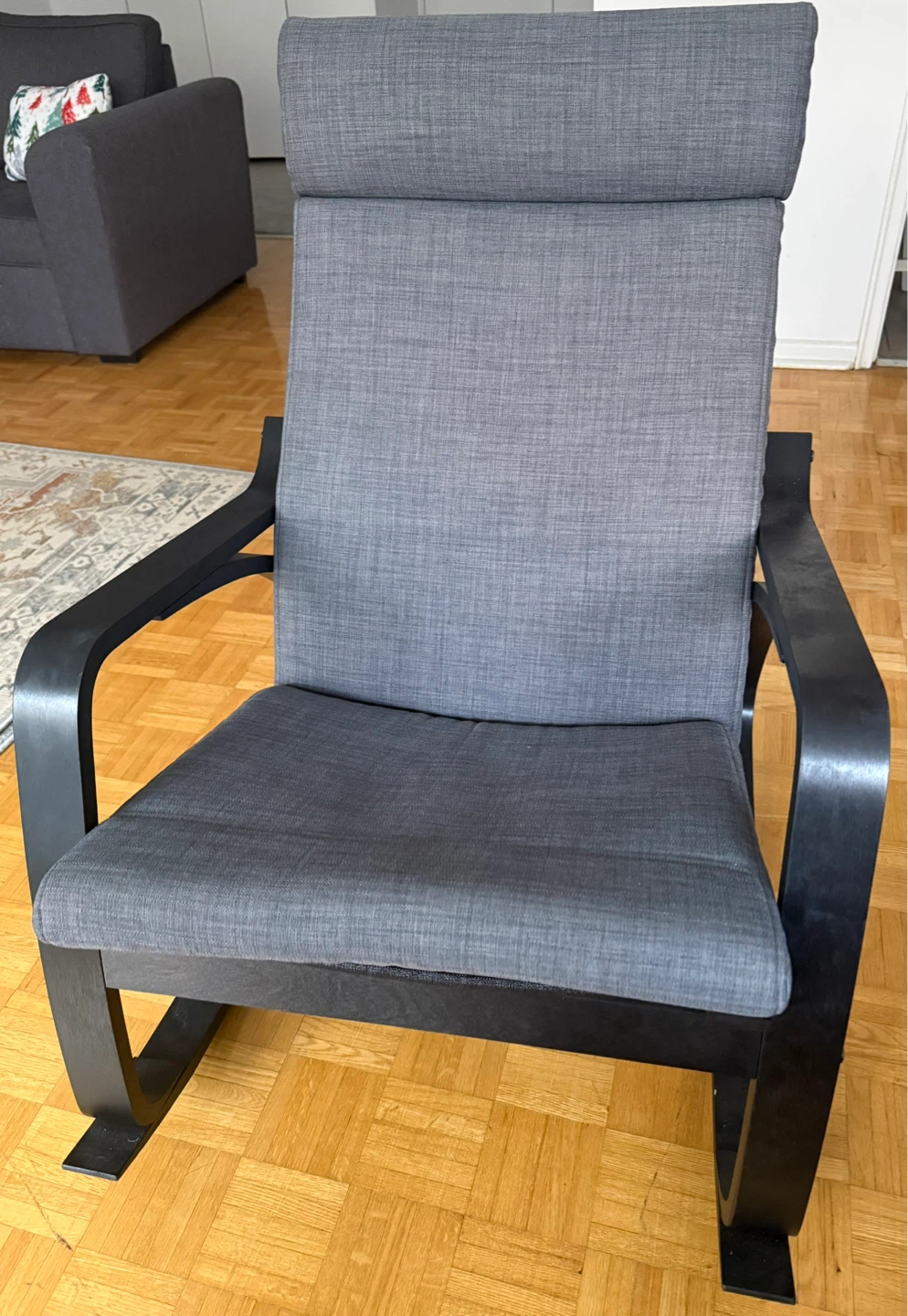 Grey Rocking Armchair