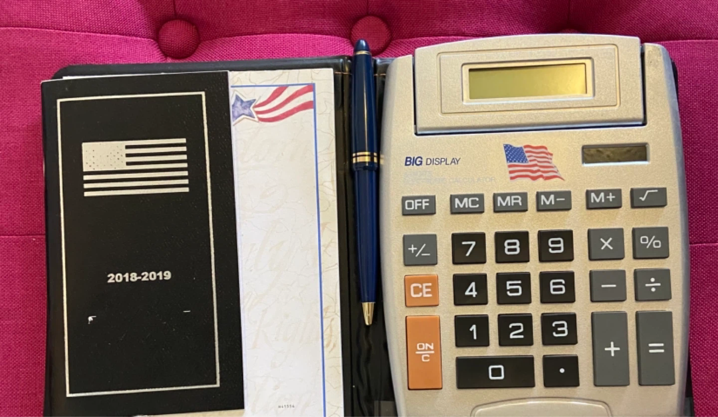Notepad with Calculator Book