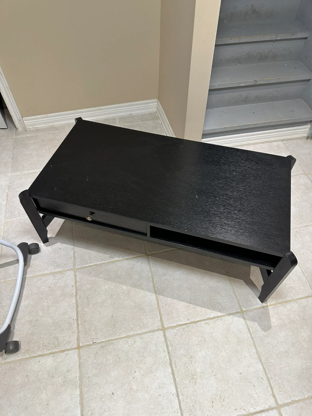 Black Coffee Table with Drawer