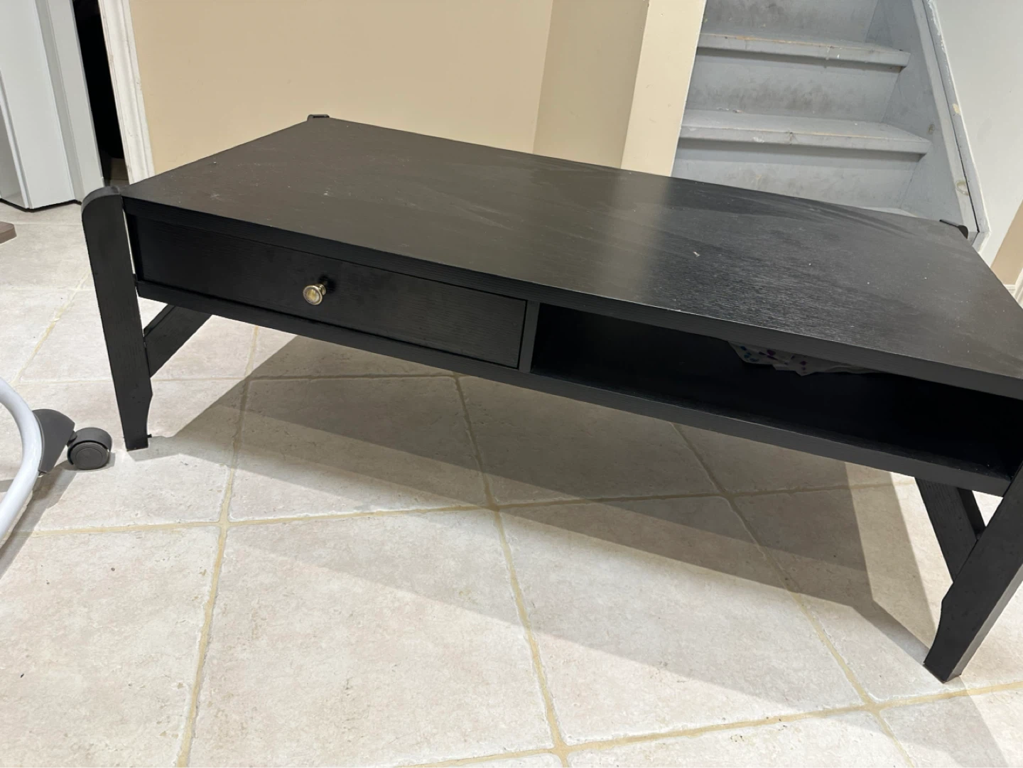 Black Coffee Table with Drawer - photo 3