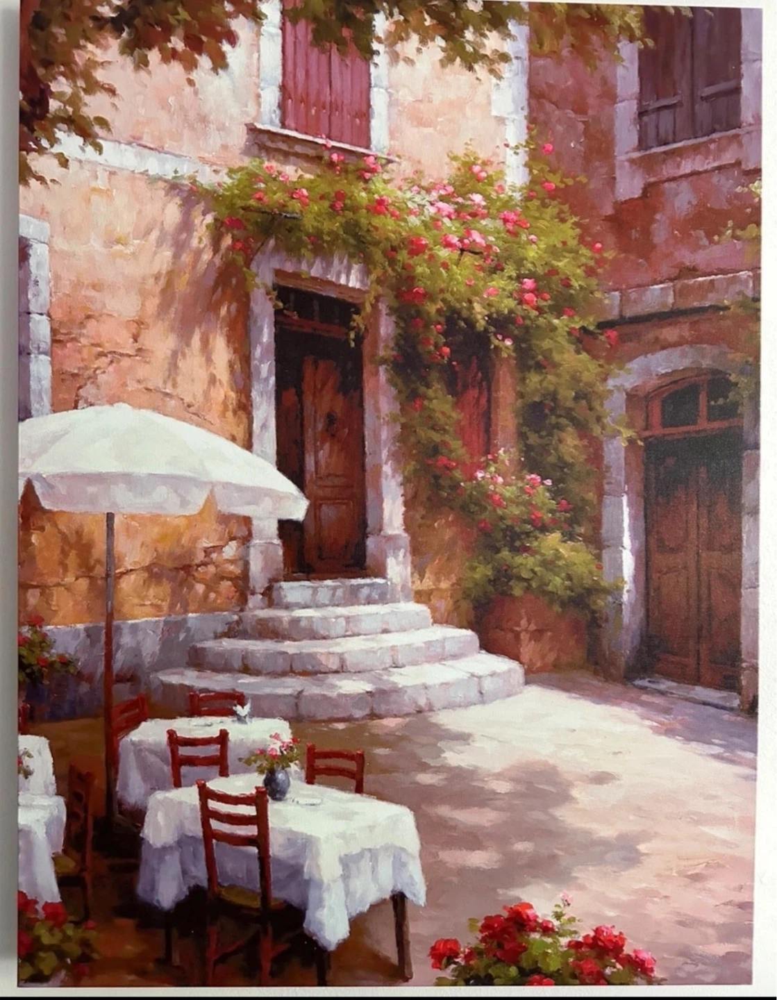 Courtyard Painting- Art Canvas