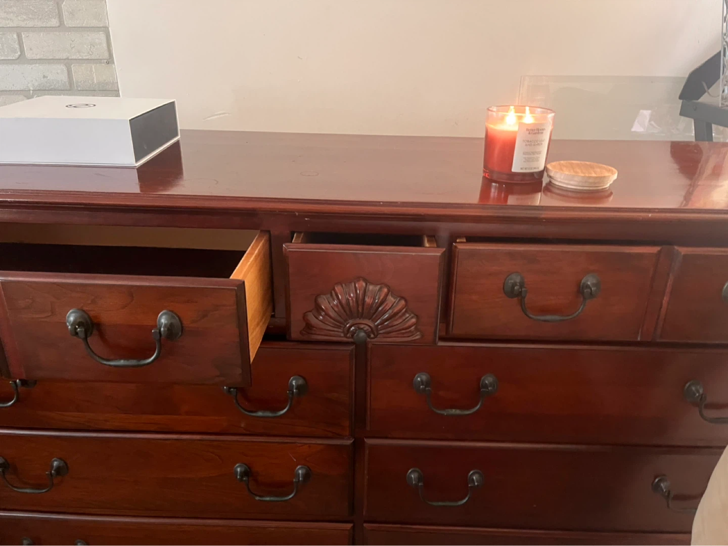 Wooden Dresser with Multiple Drawers