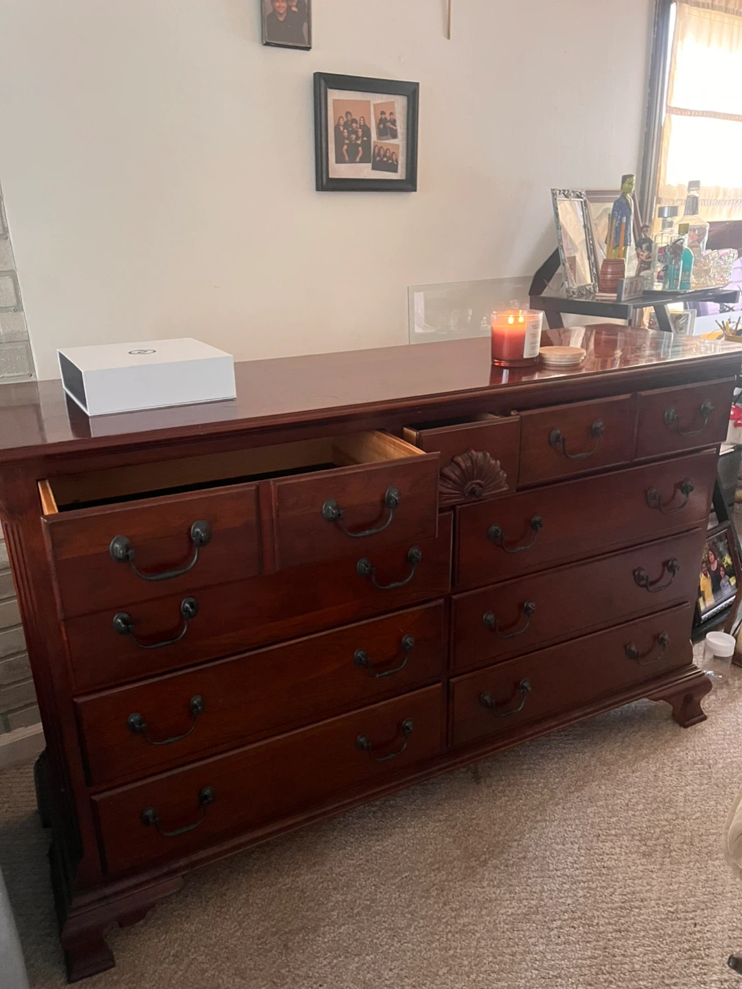 Wooden Dresser with Multiple Drawers - photo 2