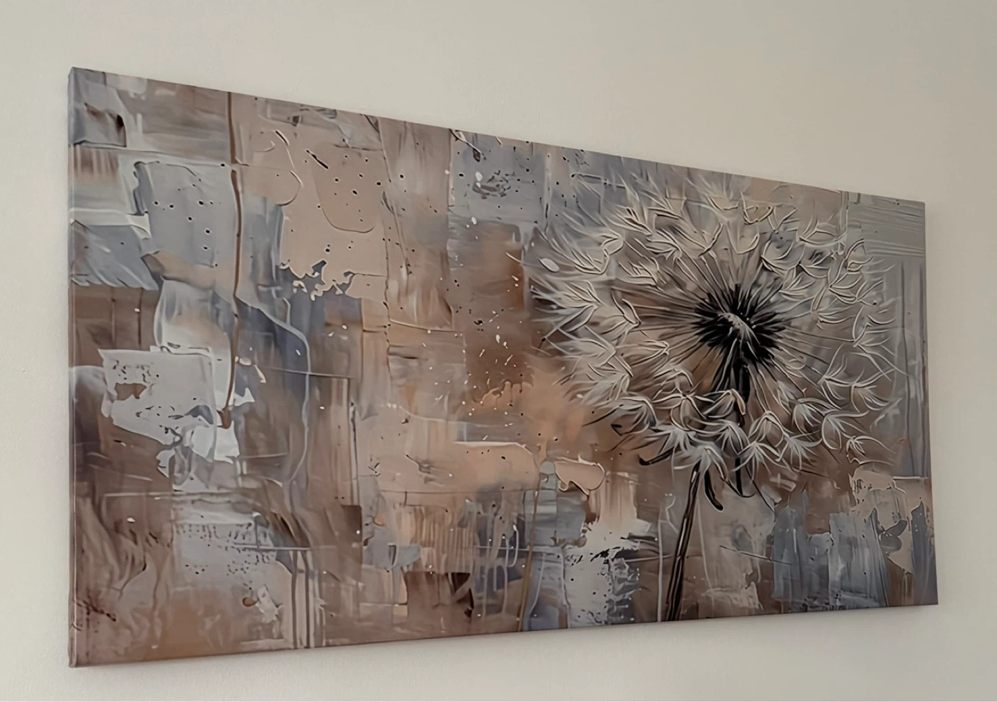 Printed Canvas Wall art Dandelion Abstract