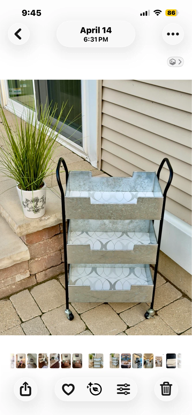 THREE TIER METAL CART - photo 2