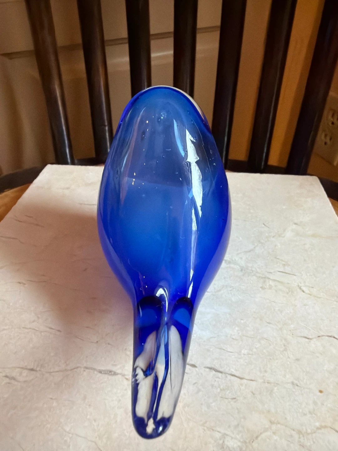 Cobalt Blue Glass Bird Figurine/Paperweight - photo 3