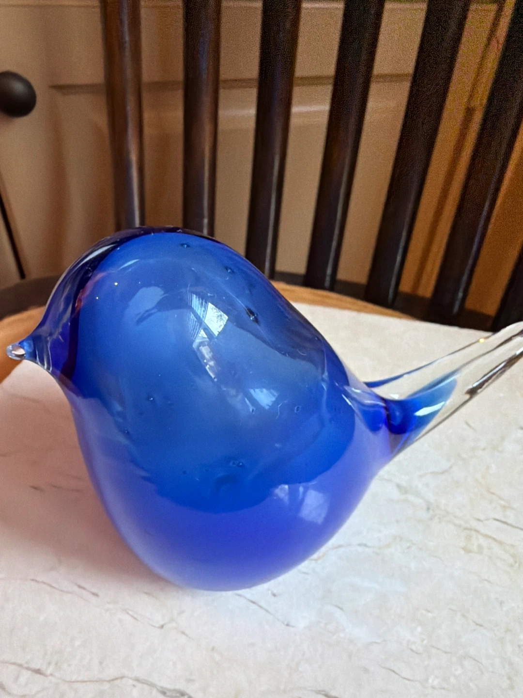 Cobalt Blue Glass Bird Figurine/Paperweight - photo 5