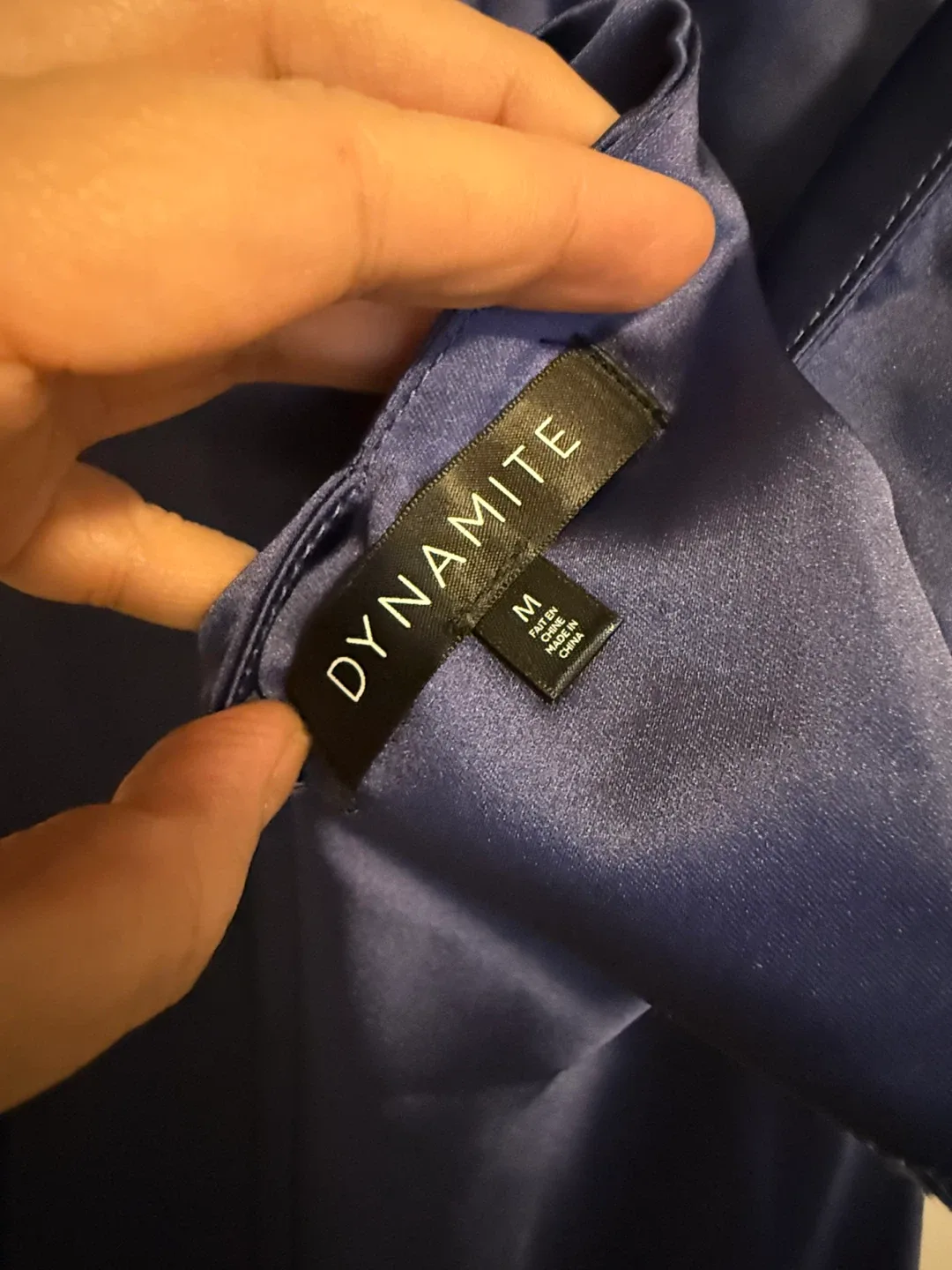 DYNAMITE Blue Halter Neck Satin Dress - Size M - photo 3