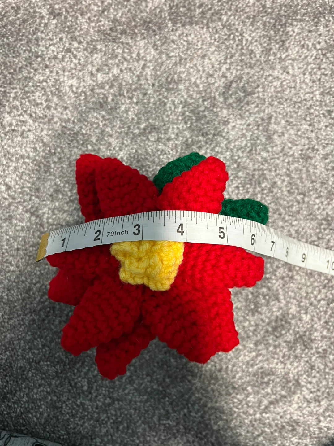 Crocheted Poinsettia Plant Decoration - photo 5